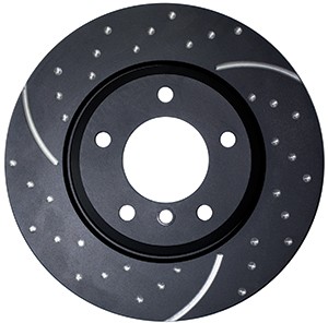 EBC Turbo Groove Disc Black Hinten für 2005-2010 Mustang 4.0 V6
