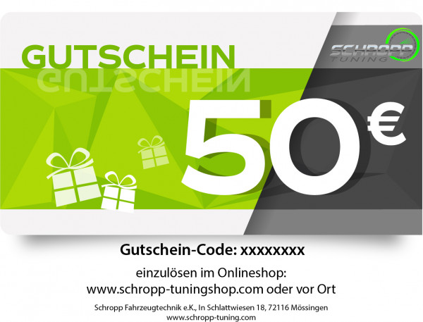 Schropp Gutschein Geschenkgutschein Onlineshop